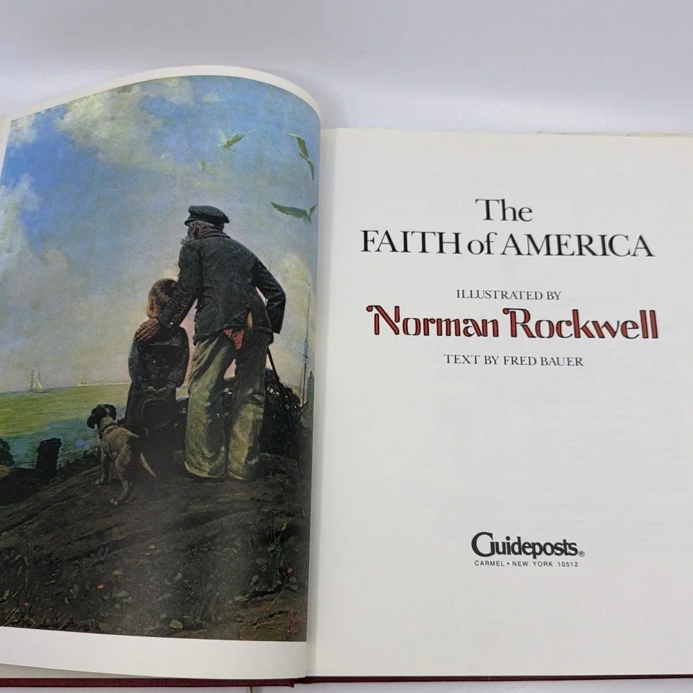 Norman Rockwell The Faith of America Hardcover Book Fred Bauer Guidepost Vintage